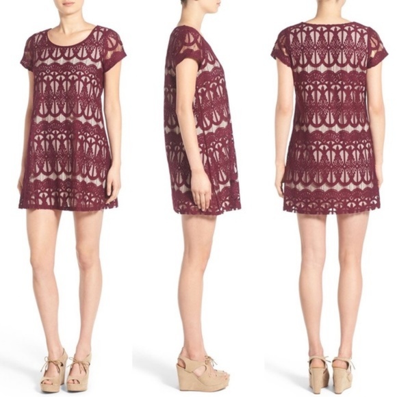 Socialite | Cap Sleeve Lace Shift Dress NWOT - Picture 6 of 6